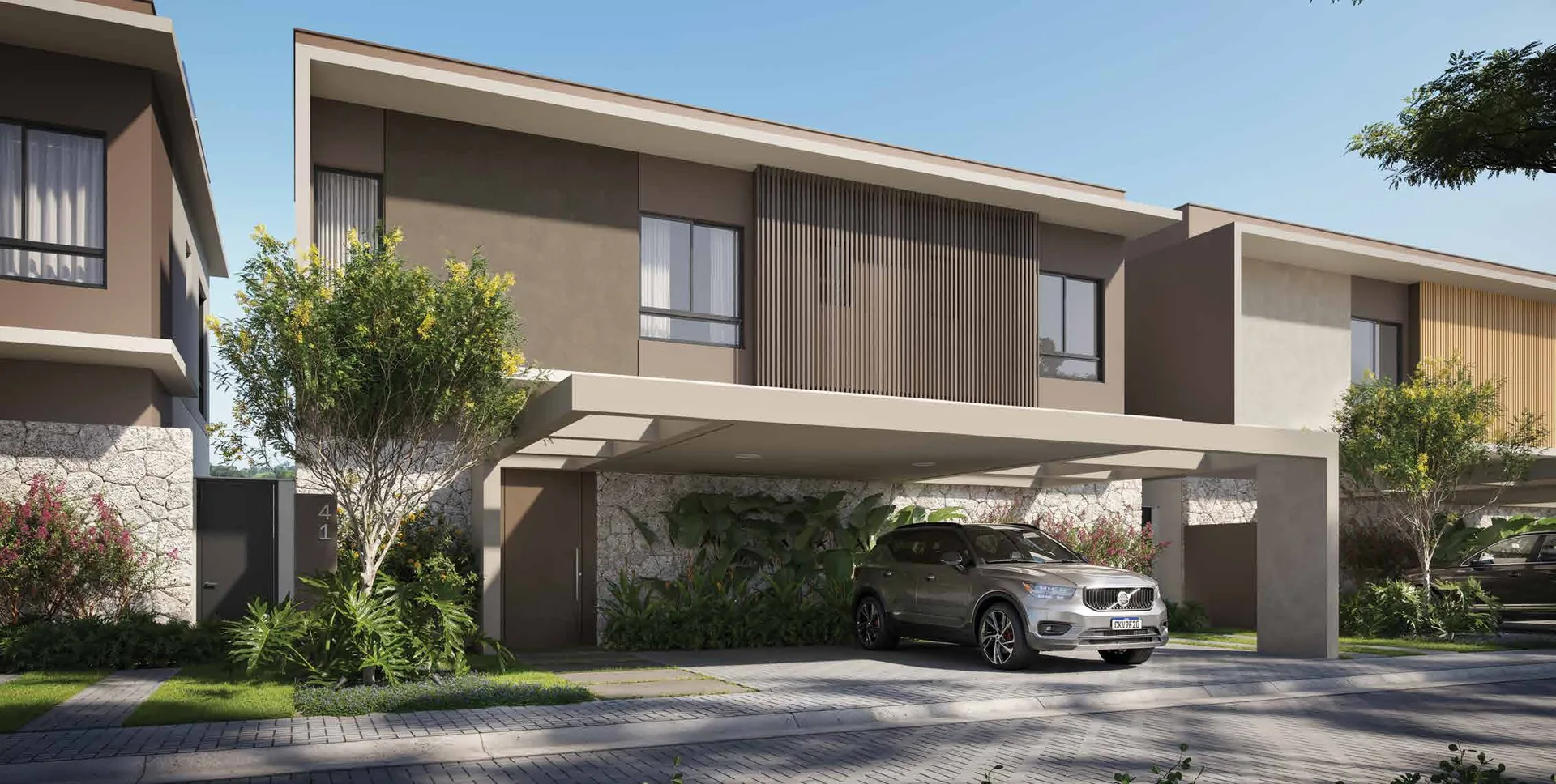 Fachada da Casa Petra, 216m², no Casa da Mata